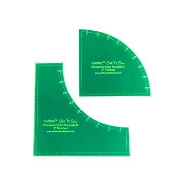 Drunkards Path Template 8in Finished