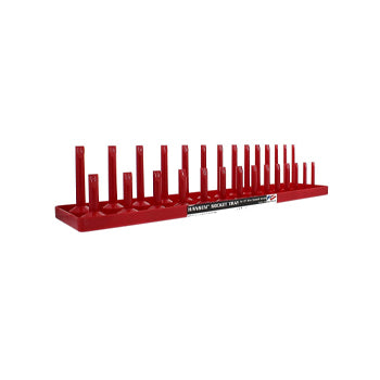 1/2" Drive Standard Regular & Deep Socket Holder - Red