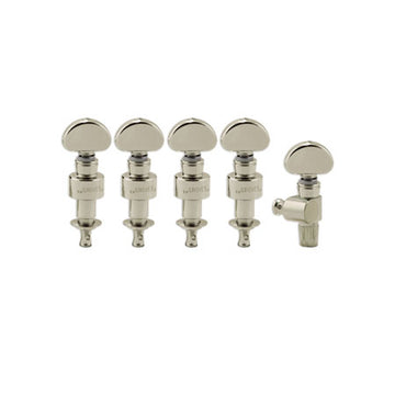 Geared banjo pegs chrome w/ Metal button set 5