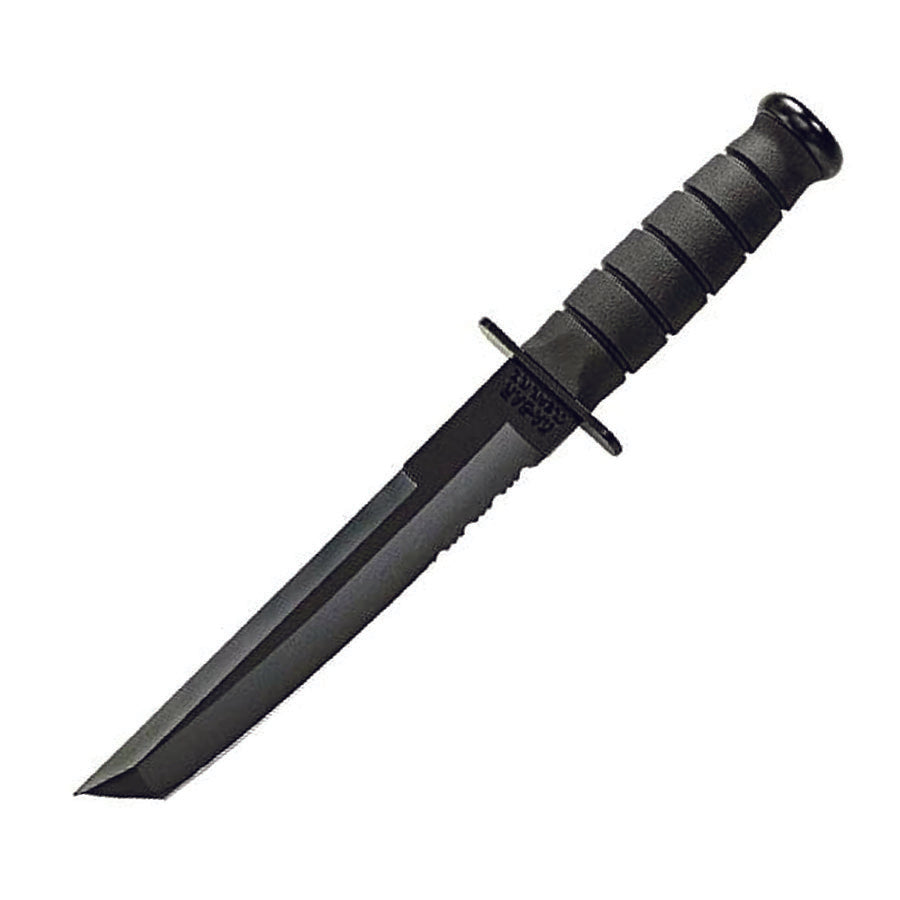 Black Tanto Half-Serrated