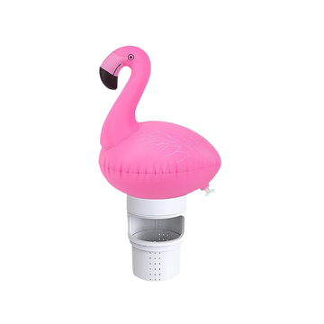Inflatable Flamingo Floating Chlorine Dispenser for 4x3 inch Chlorine Tabs