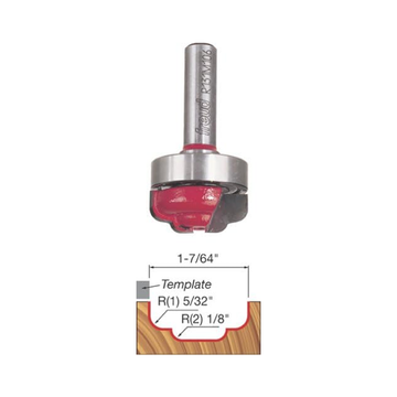 1-7/64-Inch Diameter Top Bearing Double Cove Groove