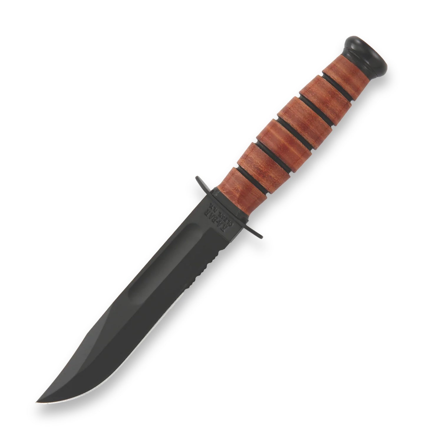 Ka-Bar 1261 USA 5.25in Leather Combo Edge Tool
