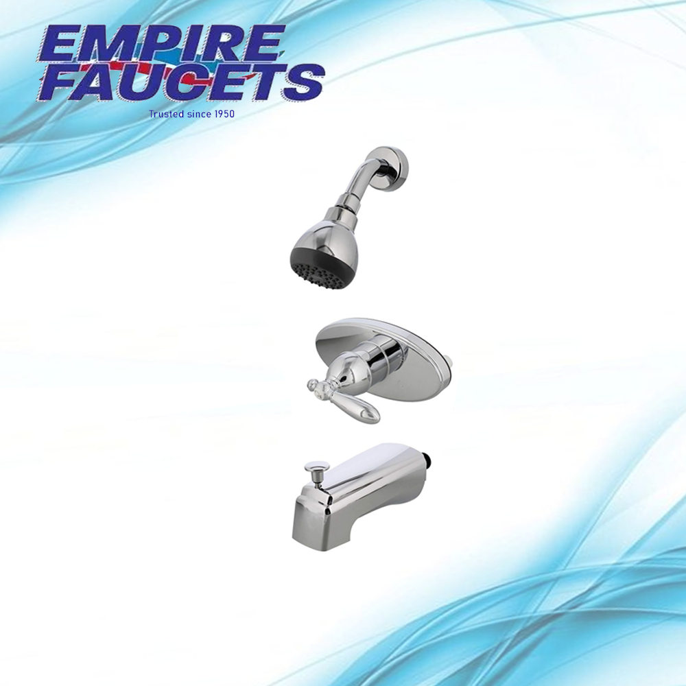 Empire Faucets Shower Diverter Kit - Chrome Bathroom Shower Faucet and High Flow Shower Diverter Valve Kit