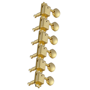 Deluxe Guitar Machines 133G6 - Guitar Machine Heads, Set of 6 - Gold