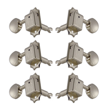 Vintage Deluxe Tuning Machines Set - 3+3 - Nickel