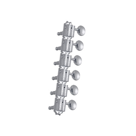 Vintage deluxe chrome w/ Metal button set 6 6-in-line