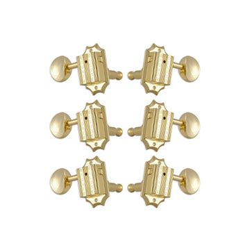 Vintage deluxe gold w/ Metal button set 6 3+3