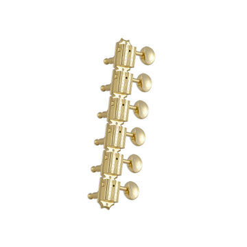 Vintage deluxe gold w/ Metal button set 6 6-in-line