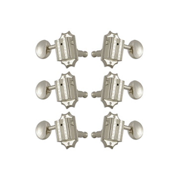 Vintage deluxe nickel w/ Metal button set 6 3+3