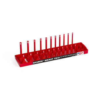 1/4" Drive Standard Regular & Deep Socket Holder - Red
