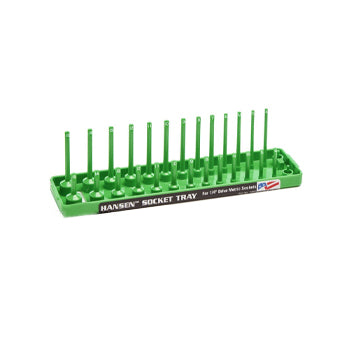 1/4" Drive Metric Regular & Deep Socket Holder - Green