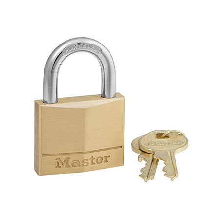 MasterLock 140D Padlock, solid brass  1 Pack, Brass