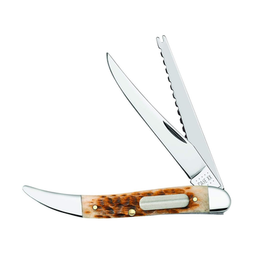 Case WR XX Pocket Knife Fishing Knife Amber Jig Bone Item #10726 - (620094F SS)