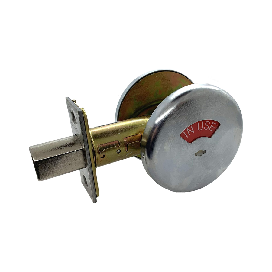 Indicator Deadbolt in Satin Chrome