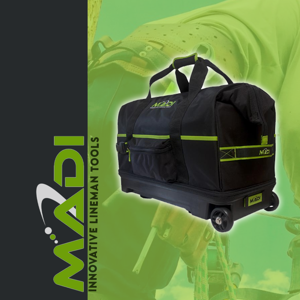 MADI Lineman Dual Compartment Tool & Gear Bag w/ Wheels