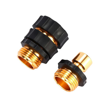 3/4 Inch Garden Hose Fitting Quick Connector Male and Female Set,2 Set