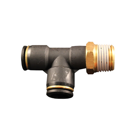 1/4" MNPT 1/4" OD Push-to-Connect Swivel Run Tee (Box of 10)