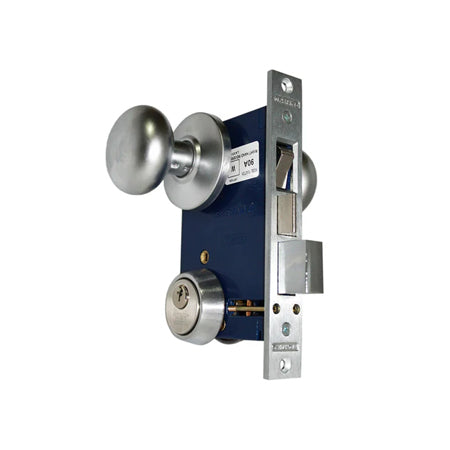 22AC RHR Satin Chrome Double Cylinder Iron Gate Ornamental Mortise Loc