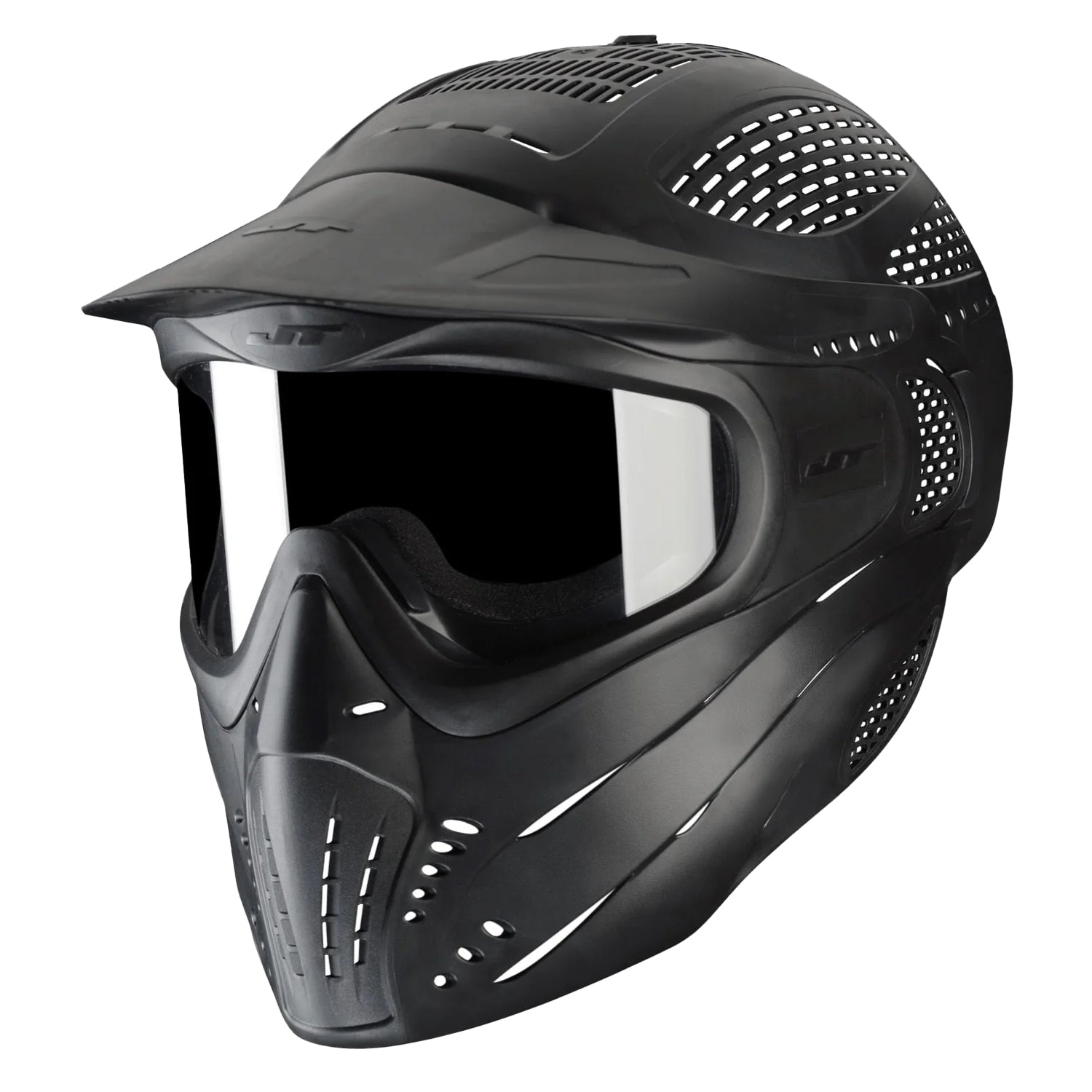 JT Premise Headshield Paintball Mask – Black, Clear Lens