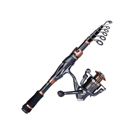 Reel Combos, Bronze Warrior Toray 24-Ton Carbon Matrix Telescopic Fishing Rod Pole