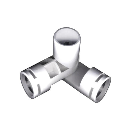 PVC- Adjustable joint fitting 1" 3-Way (Furniture Grade White)