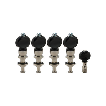Champion™ Banjo Pegs W/ Black Buttons Nickel Set 5