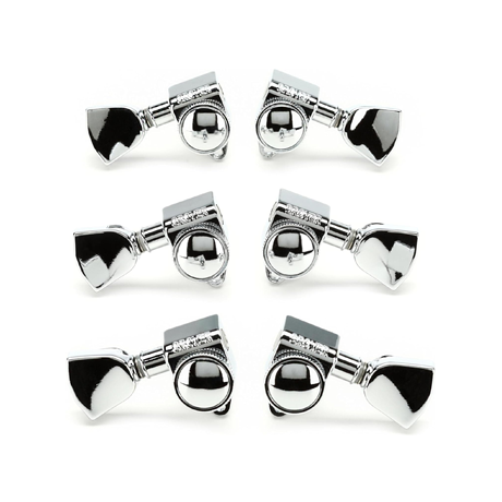 502CK Roto-Grip Locking Rotomatic Tuners - 3+3 Chrome with Keystone Buttons