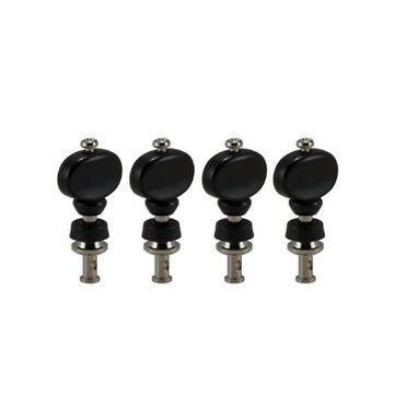 Champion™ Uke Pegs W/ Black Buttons Nickel Set 4