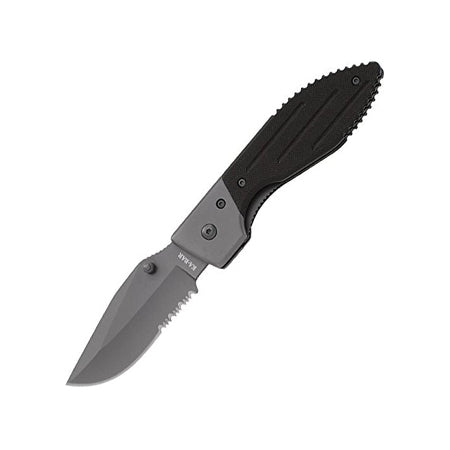 Ka-Bar Warthog Folder II Knife with Serrated Edge , Black