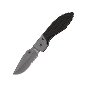 Ka-Bar Warthog Folder II Knife with Serrated Edge , Black