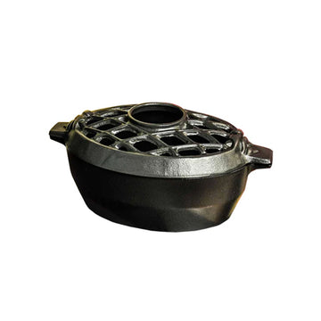 Lattice Top Steamer - Jet Black