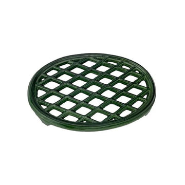 Cast Iron Lattice Trivet - Green Majolica