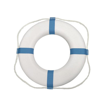 Life Ring, White with Blue Stripes, 25