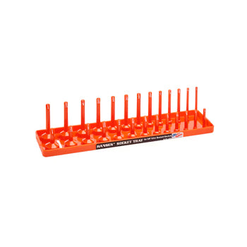 3/8" Drive Standard Regular & Deep Socket Holder - Orange