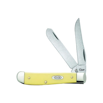 Pocket Knife Yellow Synthetic Mini Trapper  Length Closed: 3 1/2 Inches