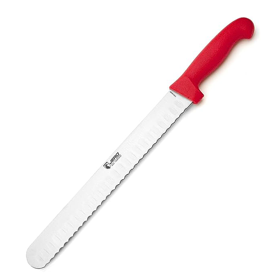 Jero Pitmaster Series Serrated Concavo Slicer - Wide 12" Granton Serrated Edge Blade