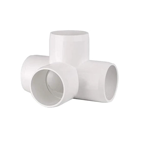 1-1/2 Inch 4-Way LT Ell Tee Furniture Grade PVC Elbow Fitting Connectors