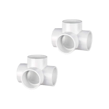 UTILITY Grade 2 Inch 4-Way PVC Fitting Connectors