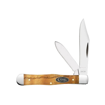 xx Knives Yellow Curly Oak Swell Center Jack Stainless 47129 Pocket Knife