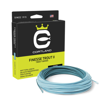 Cortland Finesse Trout II Fly Line, WF4F, 90 FT, Heron/Light Blue