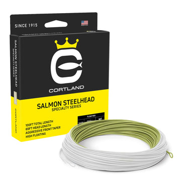 Cortland Salmon Steelhead Fly Line, WF9F, 100 FT, Olive/White