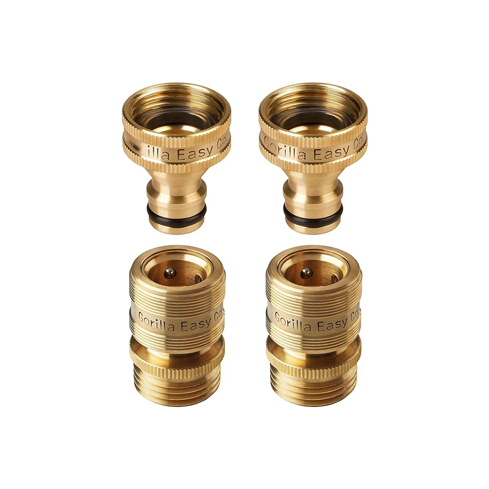 2 Pack of Solid Brass,3/4 Inch Garden Hose Thread Female End