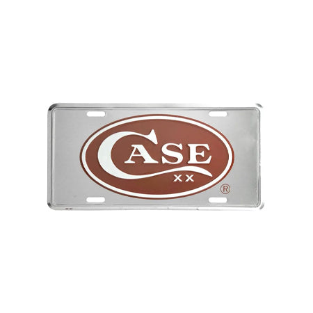 Case Red Oval License Plate
