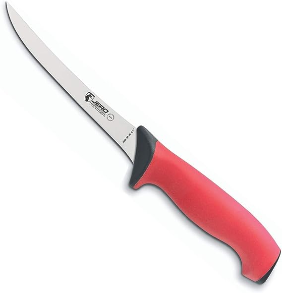 JERO TR 6" Traction Grip Curved Boning Knife With Santoprene Non-Slip Handle