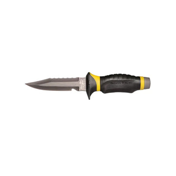 Blue Tang Titanium Dive & Rescue Knife - Drop Point (Yellow/Black)