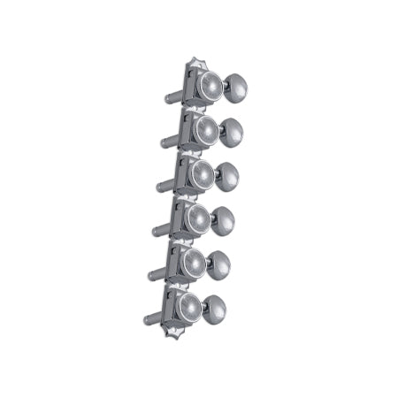 Locking Deluxe Chrome W/ Metal Button Set 6 6-in-Line