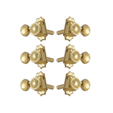 LOCKING DELUXE GOLD W/ METAL BUTTON SET 6 3+3
