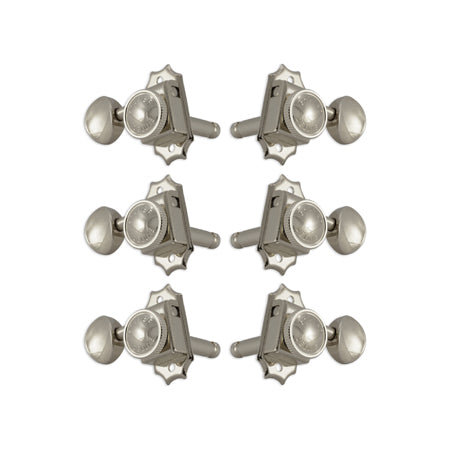 LOCKING DELUXE NICKEL W/ METAL BUTTON SET 6 3+3