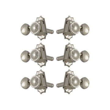 LOCKING DELUXE NICKEL W/ METAL BUTTON SET 6 3+3